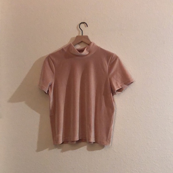 Madewell mock neck velvet top - Picture 2 of 7